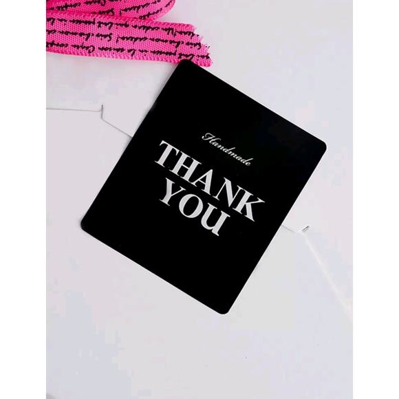 x90 "Handmade. Thank you"  stickers shipping supplies - Picture 1 of 4